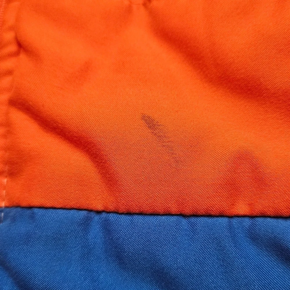 Wonder Kids Boys Orange, Blue And Gray Puffy Vest With Full Zipper Size 3T